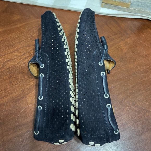 Zara Man Loafers Black Slip On Leather Shoes Driving - Picture 4 of 10